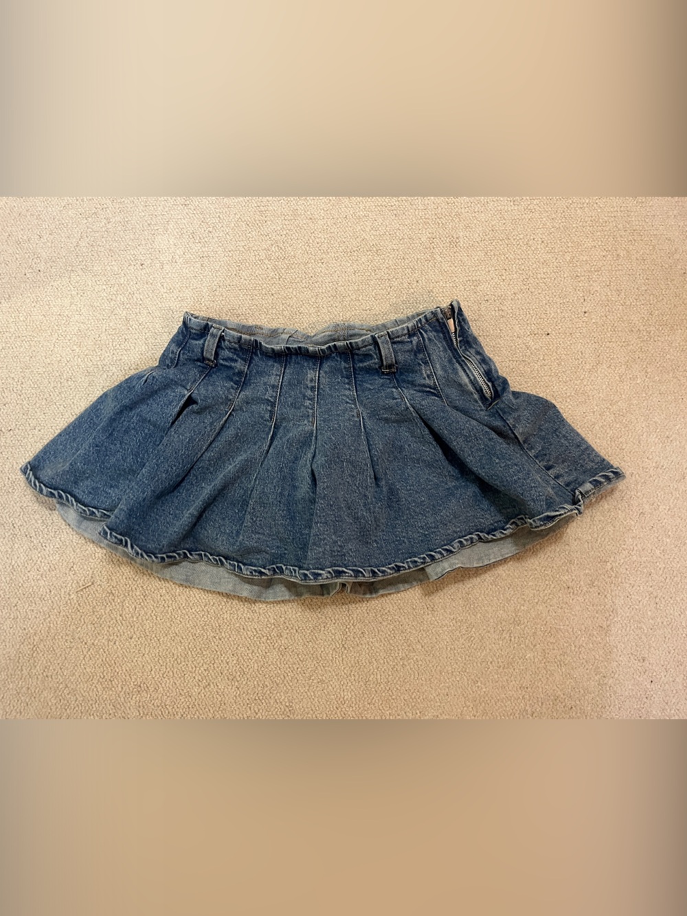 wild fable Light Blue Denim Pleated Mini Skirt